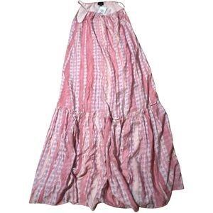 Lumiere Pink and White Maxi Dress